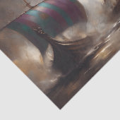 Gestreepte Viking Sails Decoupage Tissuepapier (Detail)