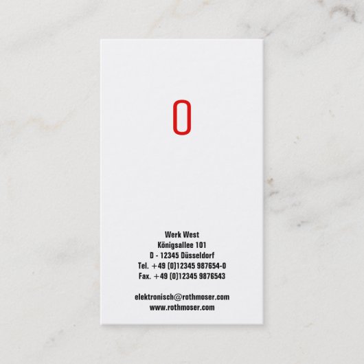 Gestreepte Visitekaartje (Voorkant)