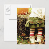 Gestreepte vizieren en pompoenen briefkaart (Voorkant / Achterkant)