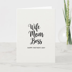 Gestreepte Vrouw Moeder Baas Kaart