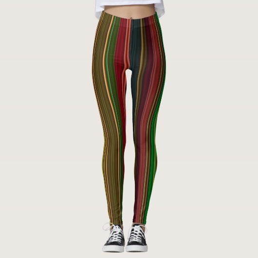Gestreepte vrouwelijke Leggings (Voorkant)