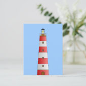 Gestreepte vuurtoren briefkaart (Staand voorkant)