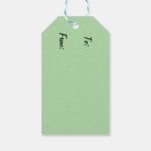 Gestreepte Waterverf granaatappelvrucht Cadeaulabel (Achterkant)