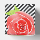 Gestreepte waterverfrozen derby 5cm vierkant bedankdoosjes (Bovenkant)