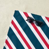 Gestreepte zeilboten Aangepaste handdoek (In situ)