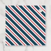 Gestreepte zeilboten met cadeautjes bedankjes labels (Achterkant)