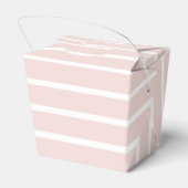 Gestreepte zwarte witte horizontale strepen chic bedankdoosjes (Achterkant)