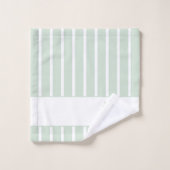 Gestreeptte Zwaan en Bloem Bad Handdoek (Wasdoekje)