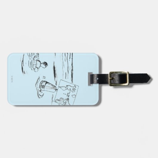 Gestrengeld Bagagelabel (Voorkant horizontaal)