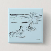 Gestrengeld Vierkante Button 5,1 Cm (Voorkant)