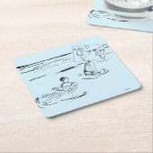 Gestrengeld Vierkante Kartonnen Onderzetter (Schuin)