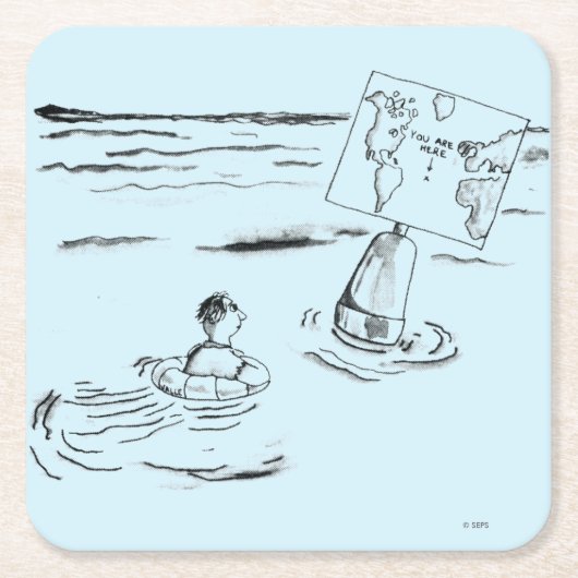 Gestrengeld Vierkante Kartonnen Onderzetter (Voorkant)