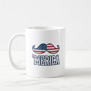 Gestressed Amerika Snor Patriottische Vector Ontwe Koffiemok