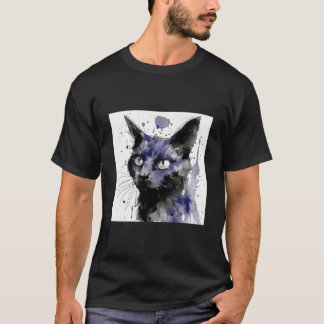 Gestressed Grungy Punky Graffiti Kat V T-shirt
