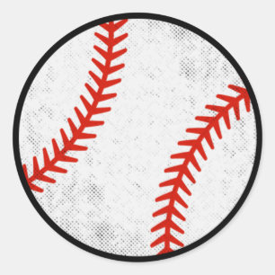 Gestressed vintage honkbal grafisch ontwerp ronde sticker
