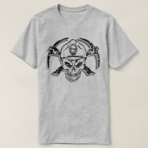 GESTRESSEERDE KOLENMIJNER SKELET T-SHIRT