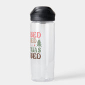 Gestresst, gezegend en geobsedeerd door Kerstmis Waterfles (Achterkant)