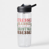 Gestresst, gezegend en geobsedeerd door Kerstmis Waterfles (Links)