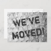 Gestresste bubble wrap textuur bewegende briefkaar aankondigingskaart (Voorkant / Achterkant)