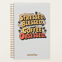 Gestresste, gezegende en koffie geobsedeerde plann planner
