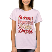 Gestrest Gedeprimeerd Maar Goed Gekleed T-Shirt Gr