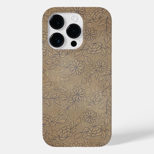  gestreste japanse bloemen en bladeren Case-Mate iPhone case (Achterkant)