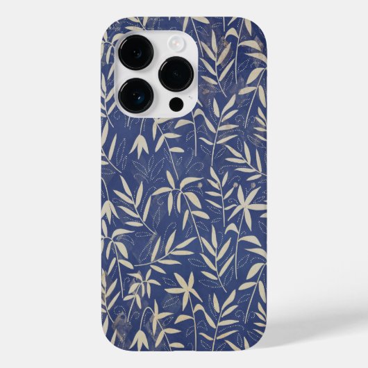 gestreste japanse bloemen en bladeren Case-Mate iPhone case (Achterkant)