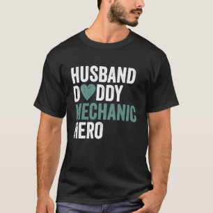 Gestreste monteur Echtgenoot Papa monteur Held T-shirt