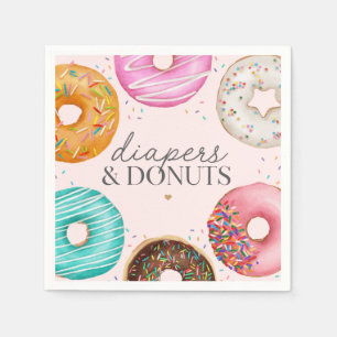 Gestrooide Donut Baby shower Party Decor Servet