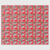 Gestrooide Snapshots Aangepaste Foto Cadeaupapier (Vlak)