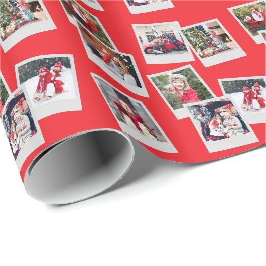 Gestrooide Snapshots Aangepaste Foto Cadeaupapier (Rol Hoek)