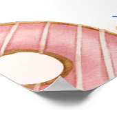 Gestrookte Donut Baby shower Welkomstbord Poster (Hoek)