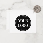 Gestroomlijnd, eigentijds, gepolijst en aanpasbaar notitiekaartje (Voorkant / Achterkant in situ)