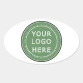 Gestroomlijnd, eigentijds, gepolijst en aanpasbaar ovale sticker (Voorkant)