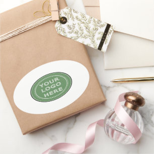 Gestroomlijnd, eigentijds, gepolijst en aanpasbaar ovale sticker