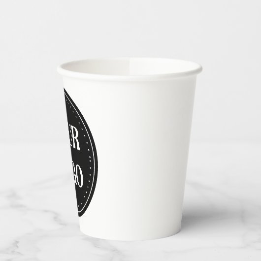 Gestroomlijnd, eigentijds, gepolijst en aanpasbaar papieren bekers (Links)