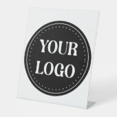 Gestroomlijnd, eigentijds, gepolijst en aanpasbaar reclamebord met voetstuk (Voorkant)