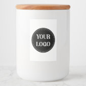 Gestroomlijnd, eigentijds, gepolijst en aanpasbaar voedselcontainer etiket (Voorkant)