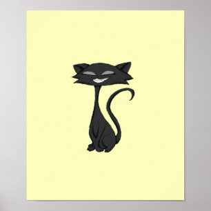 Gestroomlijnd kat Poster