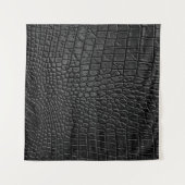 Gestroomlijnd zwart: lederen textuur Elegantie Wandkleed (Voorkant (horizontaal))