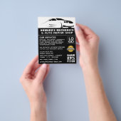 Gestroomlijnde auto Logo Auto Mechanic & Reparatie Flyer (Hand)