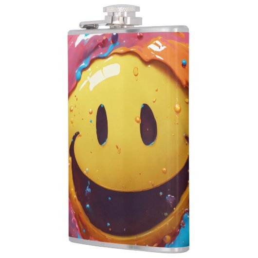 Gestroomlijnde, met vinyl omhulde kolf, 236 ml heupfles (Links)