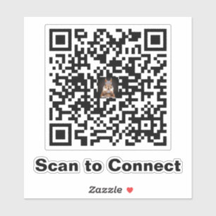 Gestroomlijnde, minimalistische QR-code-Sticker - Sticker