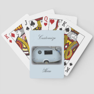 Gestroomlijnde trappenaanhangwagen met zigeunercar pokerkaarten