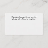 Gestroomlijnde Visitekaartjes voor autodetail (Achterkant)