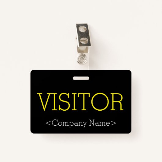 Gestroomlijnde "VISITOR"-badge Badge (Voorkant met clip)