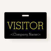 Gestroomlijnde "VISITOR"-badge Badge (Achterkant)