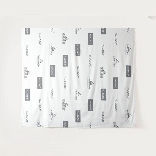 Gestroomlijnde zakelijke Logo-stap en herhalingsev Wandkleed (Voorkant (horizontaal))