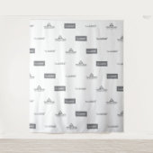 Gestroomlijnde zakelijke Logo-stap en herhalingsev Wandkleed (Voorkant)