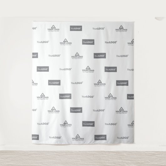 Gestroomlijnde zakelijke Logo-stap en herhalingsev Wandkleed (Voorkant)